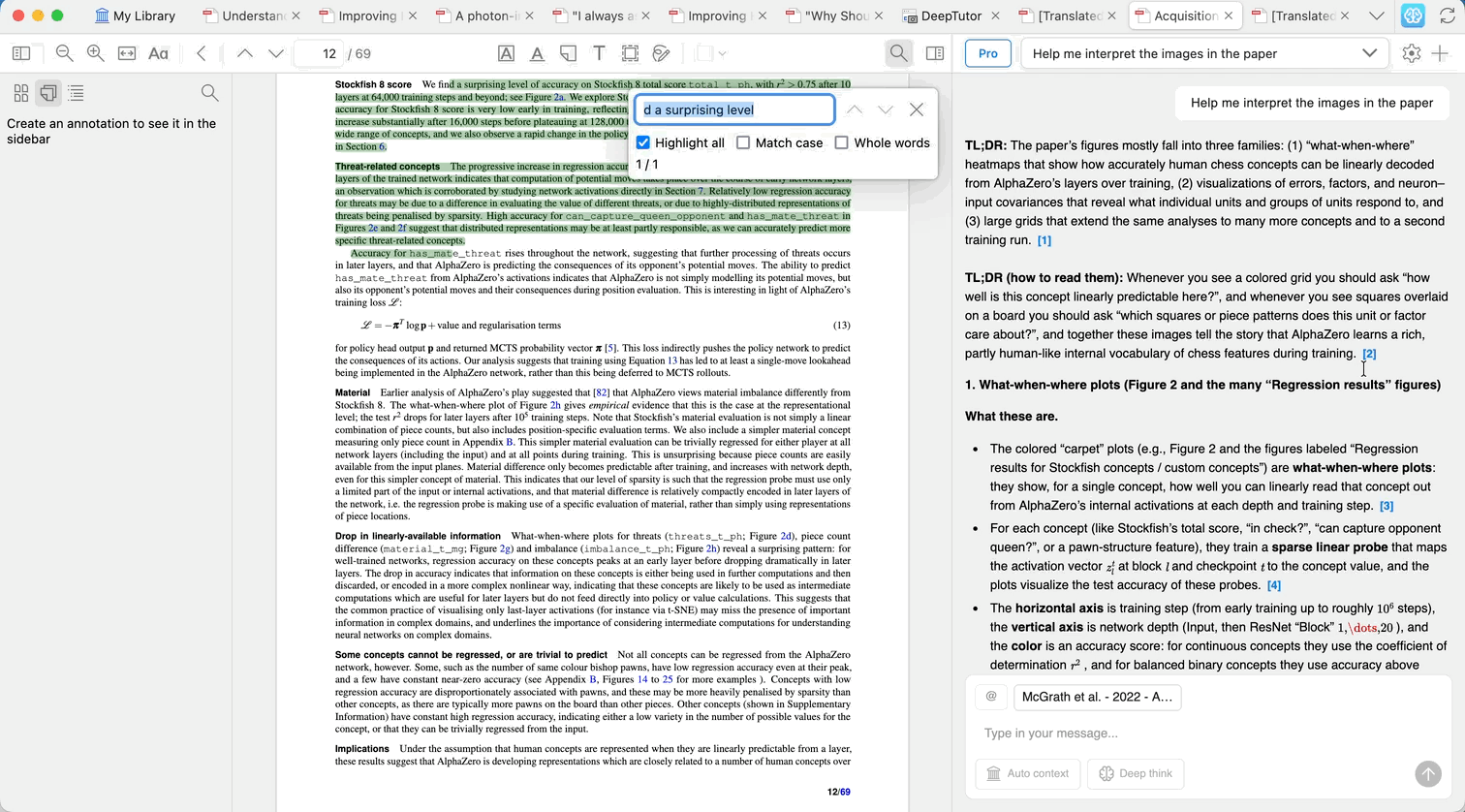 Check the evidence of a response